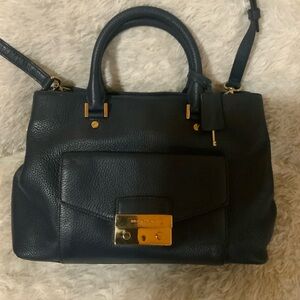 Michael Kors Navy leather satchel crossbody